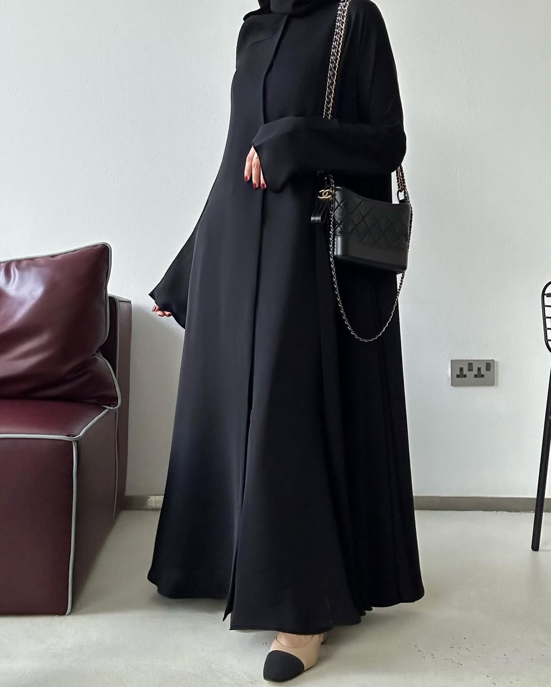 Black Plain Summer Abaya 010