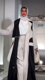 Blazer Linen Abaya with matching pants and Shaila