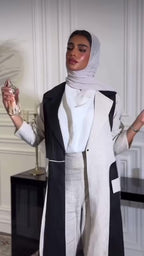 Blazer Linen Abaya with matching pants and Shaila