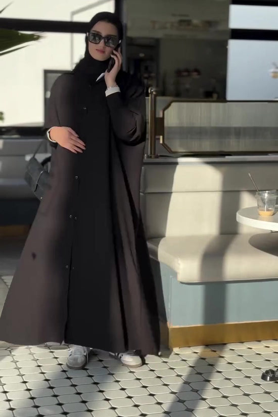 Black Basic Blazer Abaya