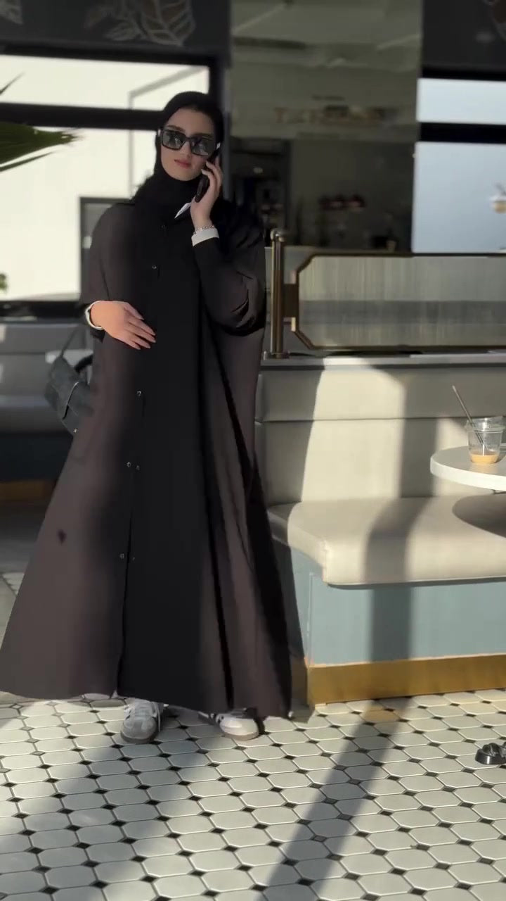 Black Basic Blazer Abaya