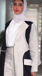 Blazer Linen Abaya with matching pants and Shaila