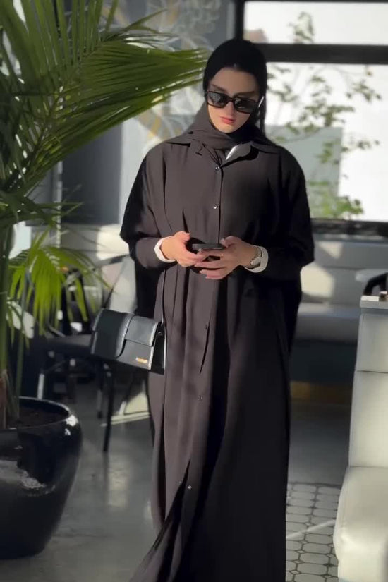 Black Basic Blazer Abaya