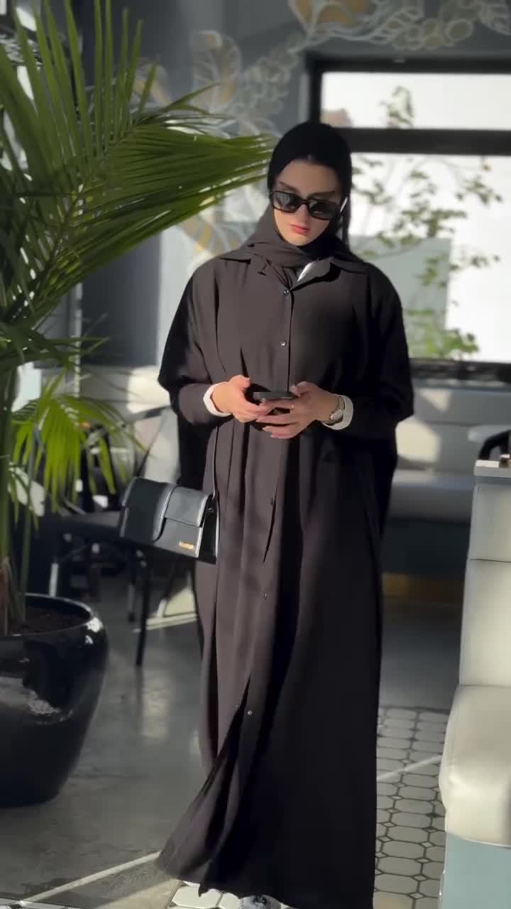 Black Basic Blazer Abaya