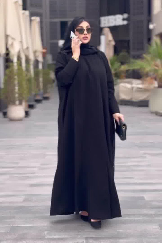Black Basic Blazer Abaya