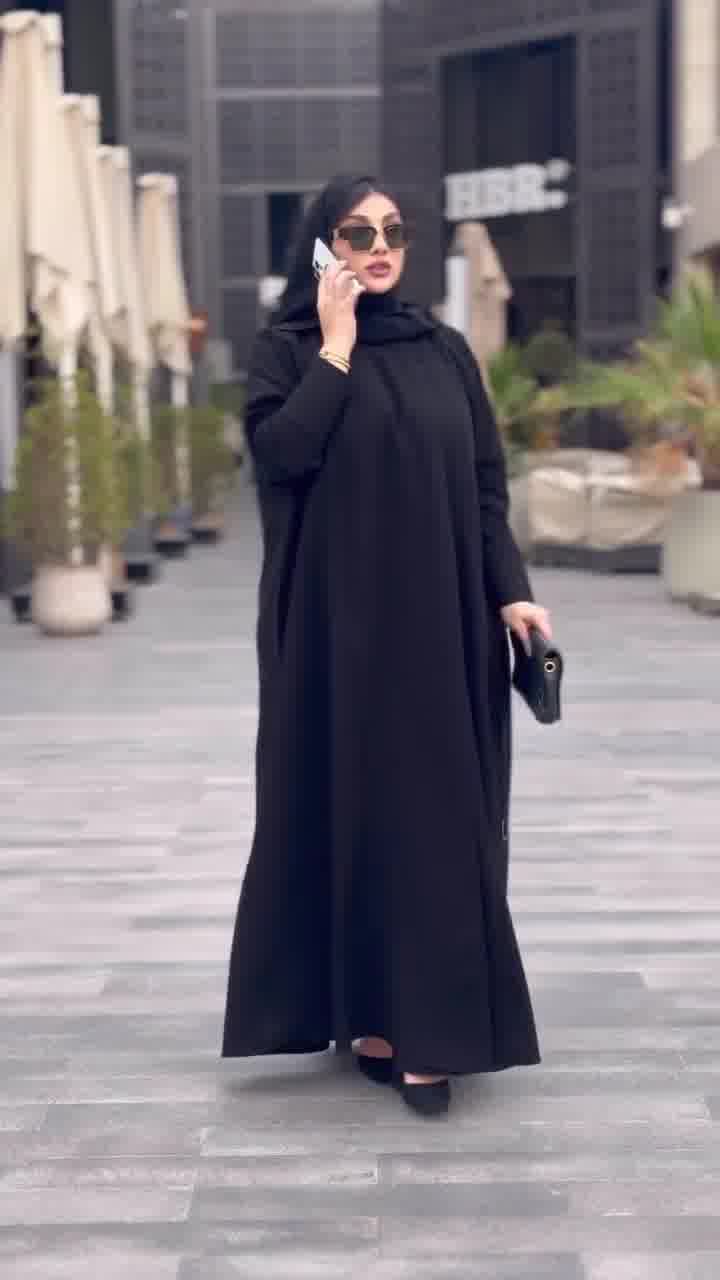 Black Basic Blazer Abaya