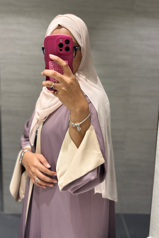 Reversible Abaya with Shaila , Mauve & Beige