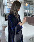 Blazer Abaya with Blue Piping