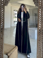 Blazer Abaya with White Piping