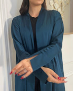 Teal Abaya with button Details