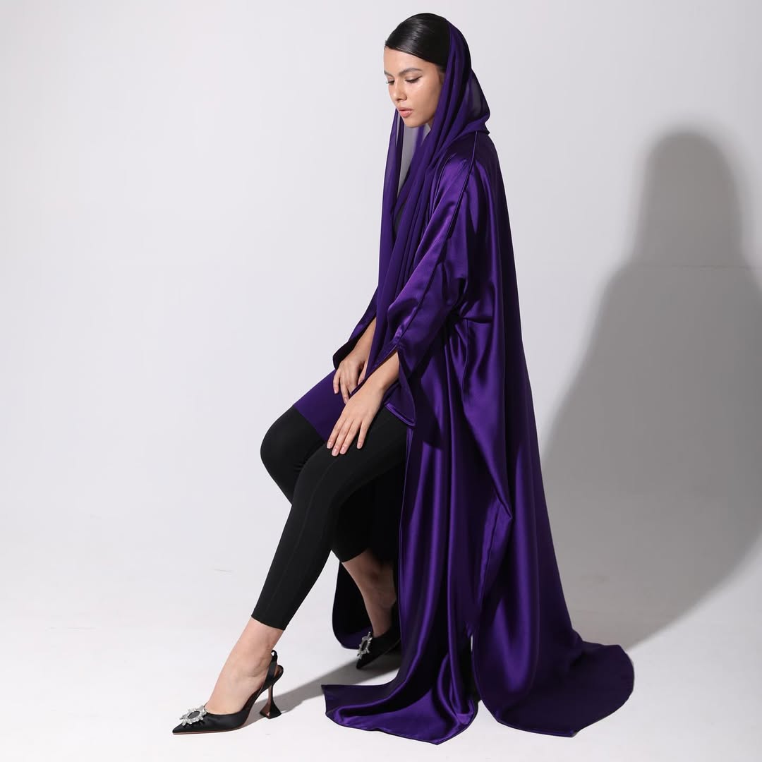 Satin Royal Purple Abaya