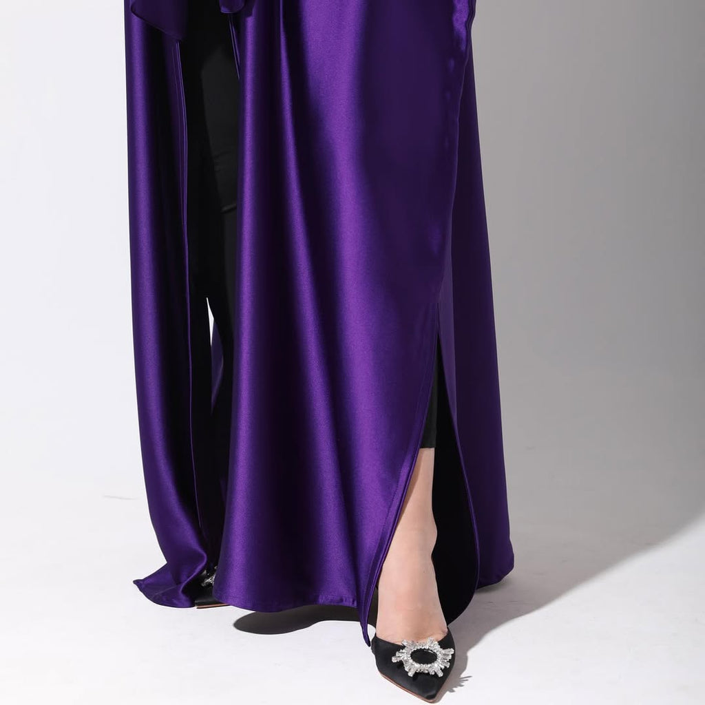 Satin Royal Purple Abaya