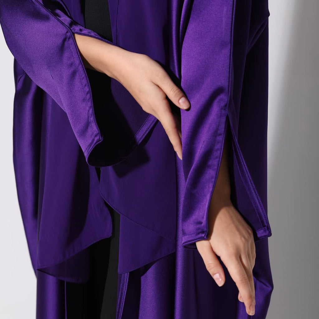 Satin Royal Purple Abaya