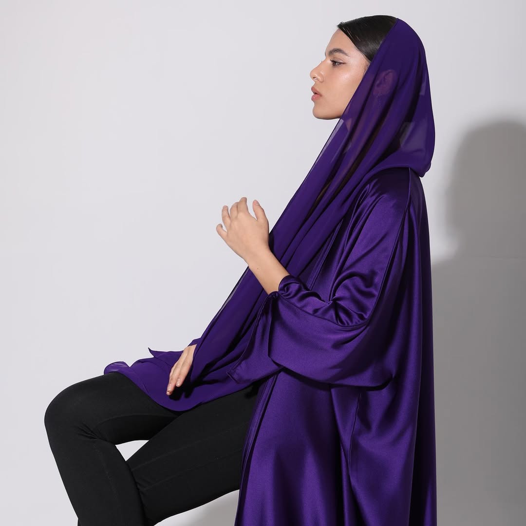 Satin Royal Purple Abaya