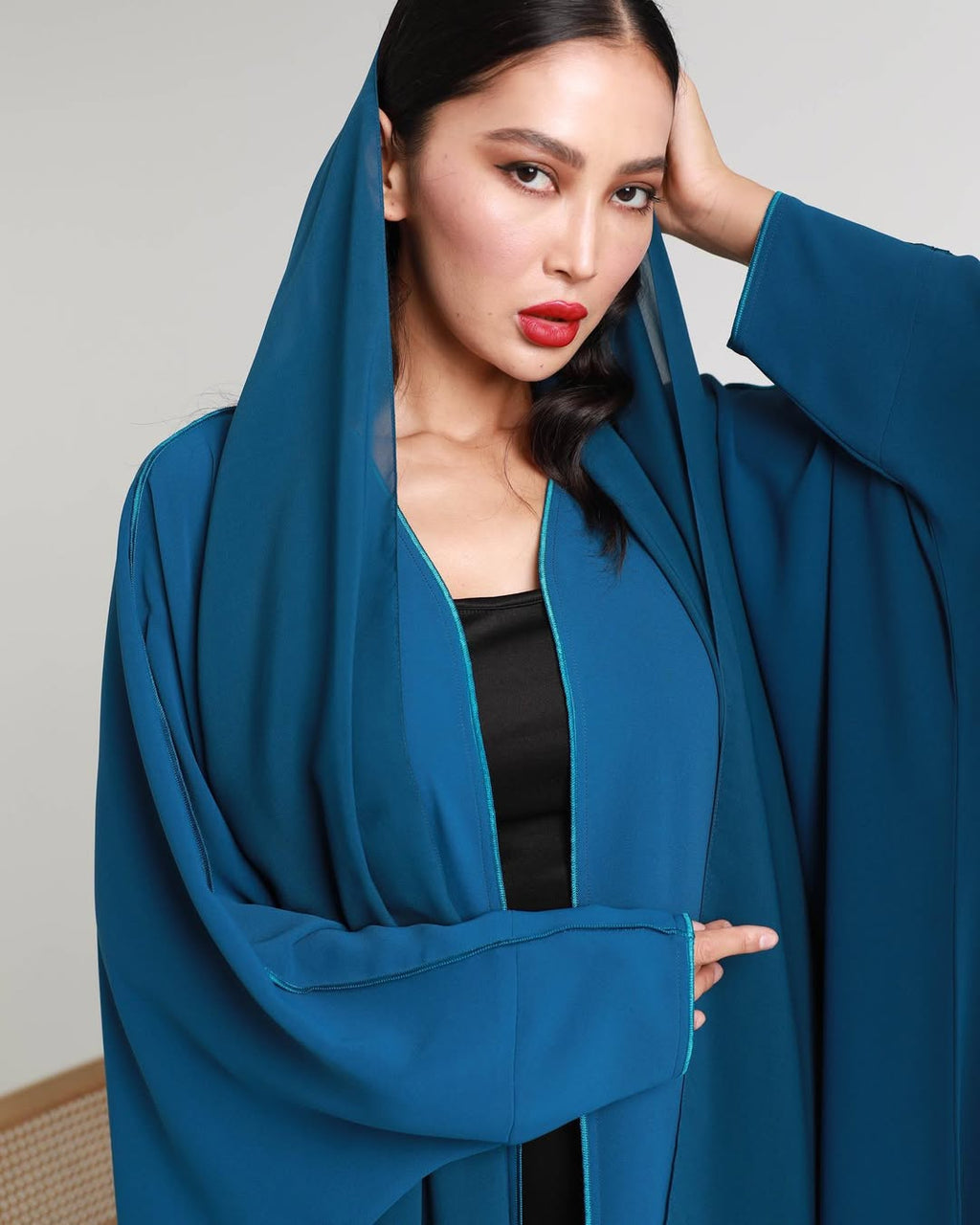Teal Loose Fit Abaya
