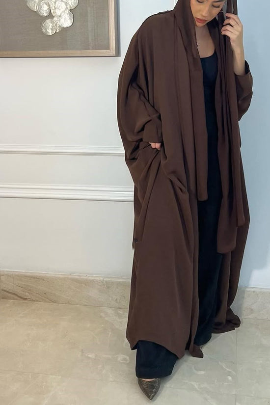 Brown Loose Fit Abaya
