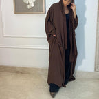 Brown Loose Fit Abaya