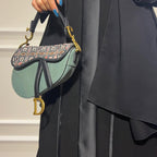 Black Loose Fit Abaya with Pearl Buttons