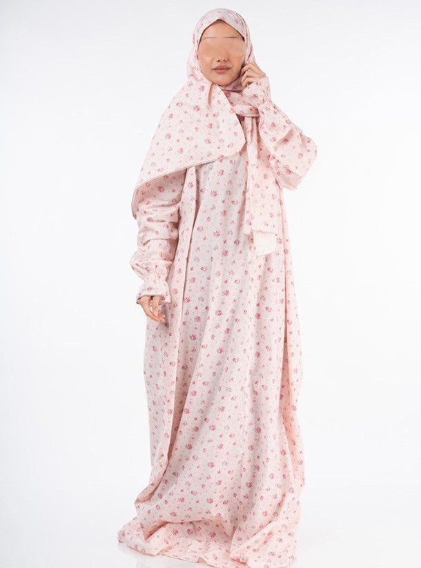 Printed Cotton/linen Soft Prayer Dress