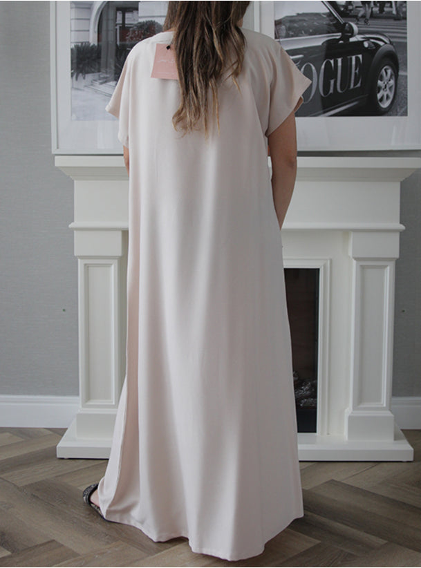 Under Abaya Dress - White