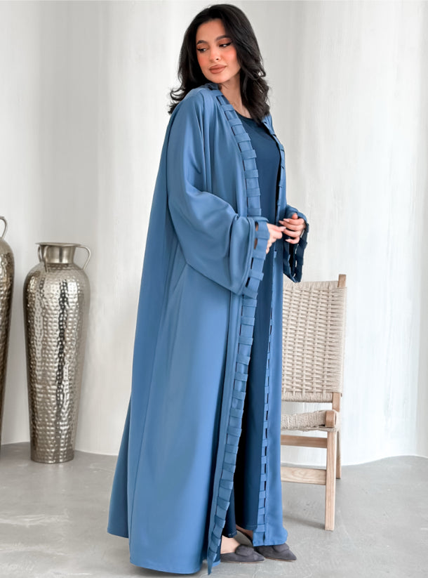 Blue Abaya with matching Inner Dress
