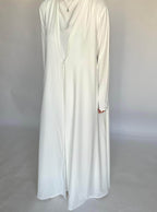 Off-White Soft Crepe Abaya, With Matching Under Abaya Dress & Shaila