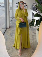 Summer Abaya - Lime Olive