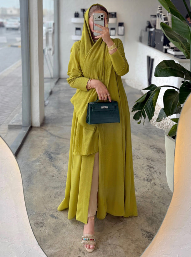 Summer Abaya - Lime Olive