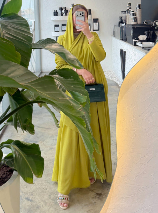 Summer Abaya - Lime Olive