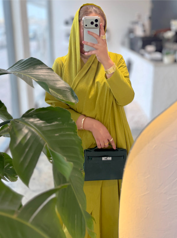 Summer Abaya - Lime Olive