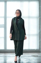 GREEN CREPE BLAZER WITH PANTS