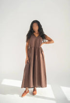 Brown Linen Dress