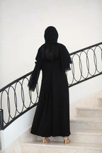 Black Blazer Abaya with Buttons