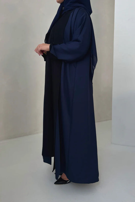 Nada Reversible Abaya - Black and Blue
