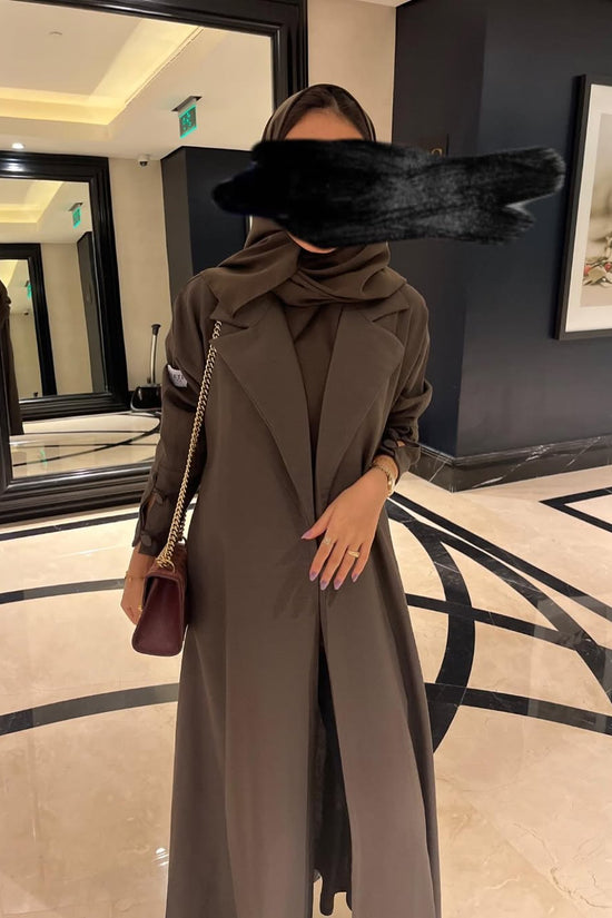 Olive Green Sleeves details Abaya