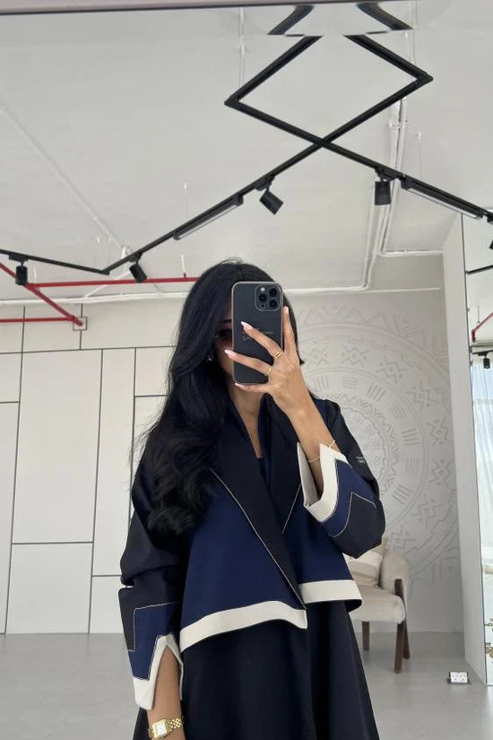 Blue Black Designer Abaya
