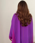 Double Shade Mauve abaya with thread work