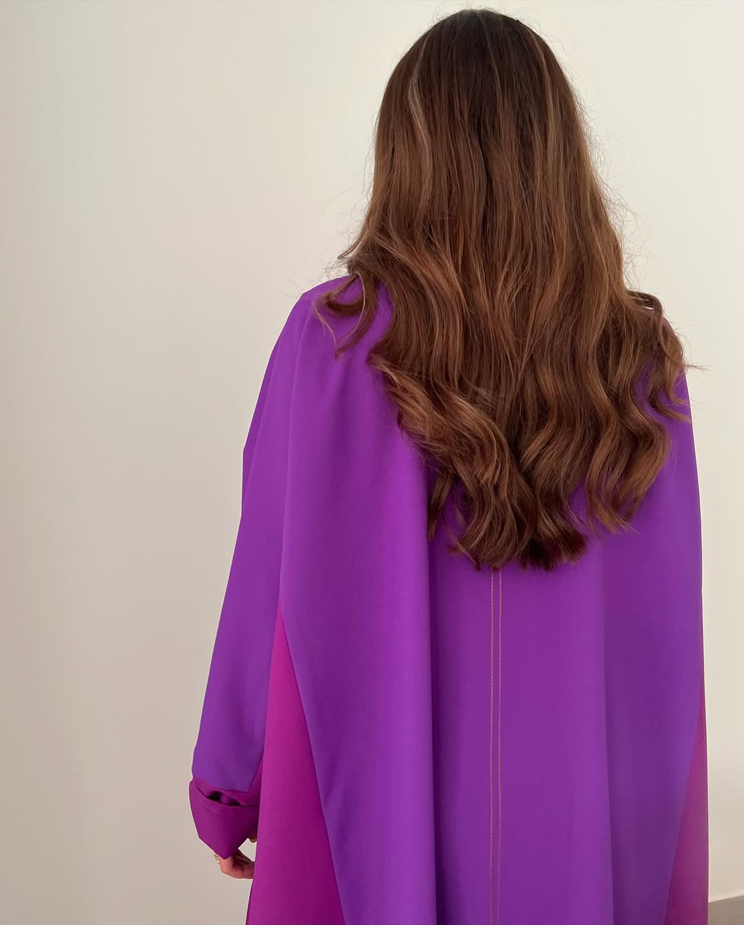 Double Shade Mauve abaya with thread work