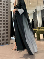 Black with Grey Abaya