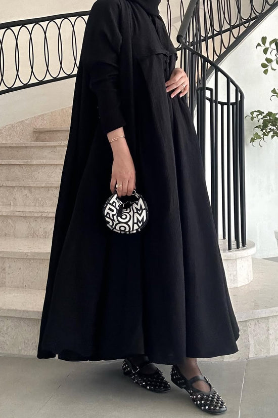 Black Plain Summer Abaya 012