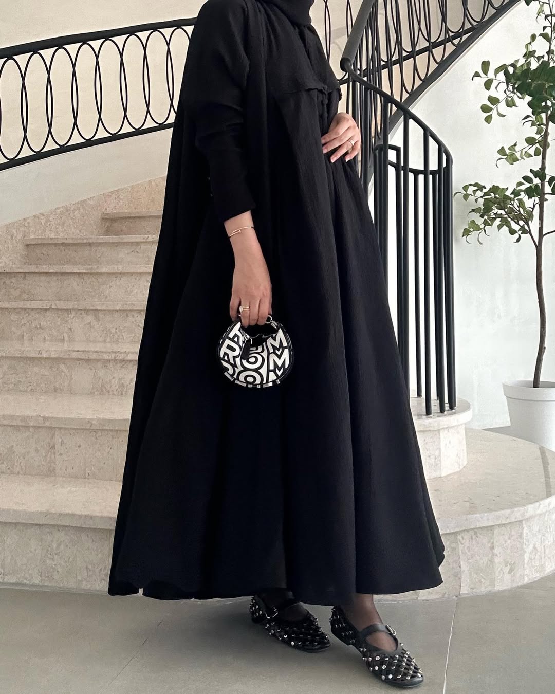 Black Plain Summer Abaya 012