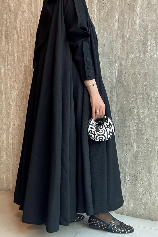 Black Plain Summer Abaya 012