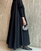 Black Plain Summer Abaya 012
