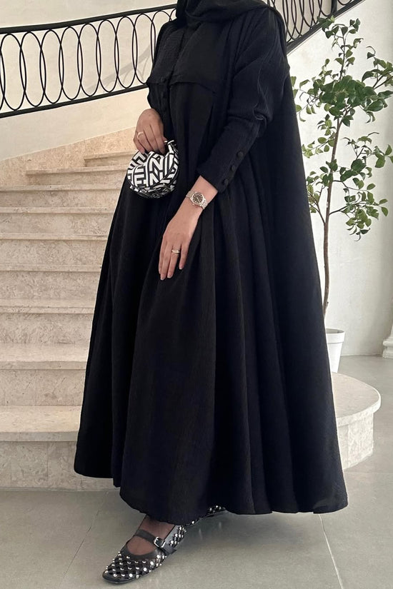 Black Plain Summer Abaya 012