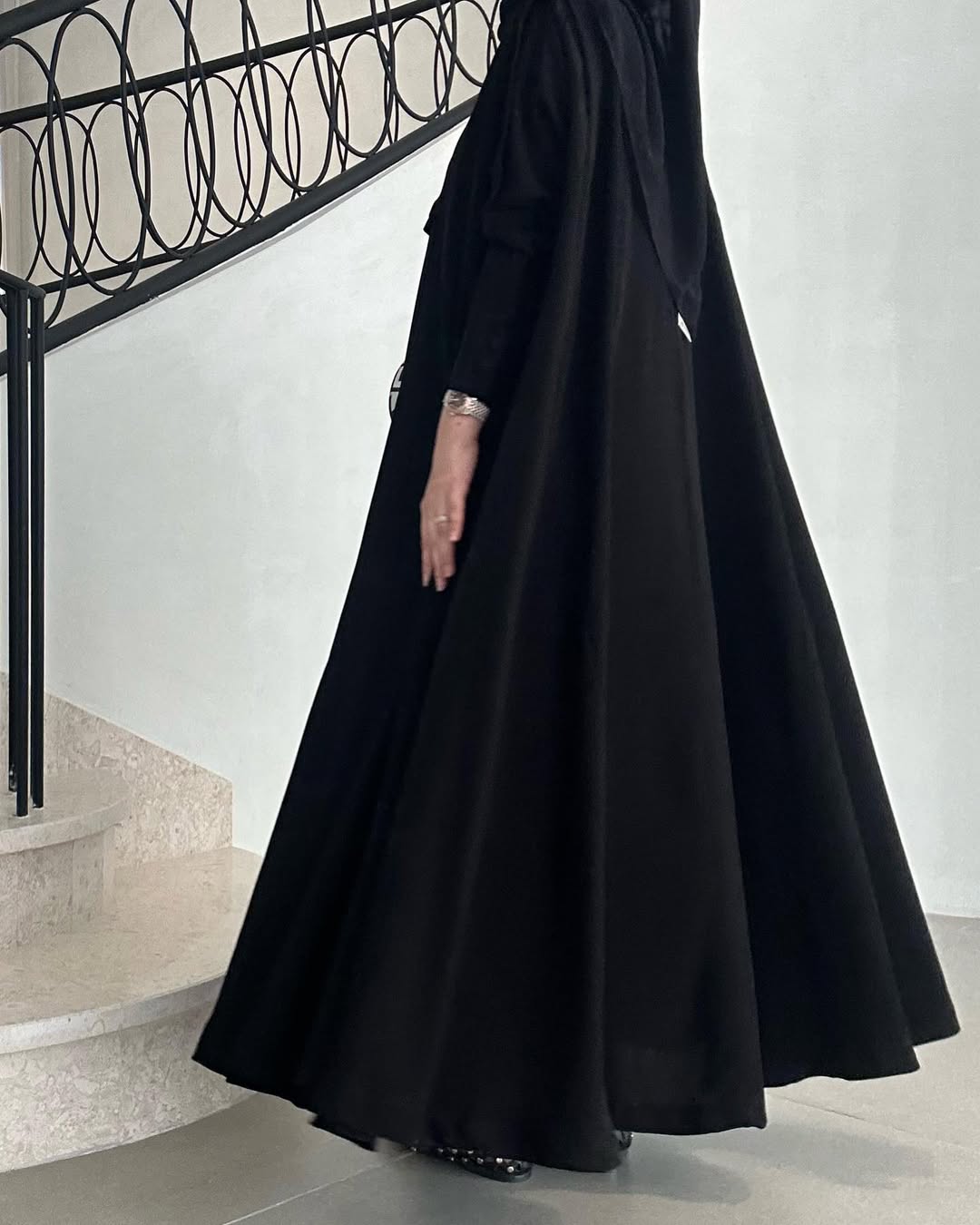 Black Plain Summer Abaya 012