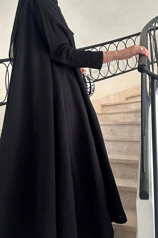 Black Plain Summer Abaya 012