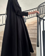 Black Plain Summer Abaya 012
