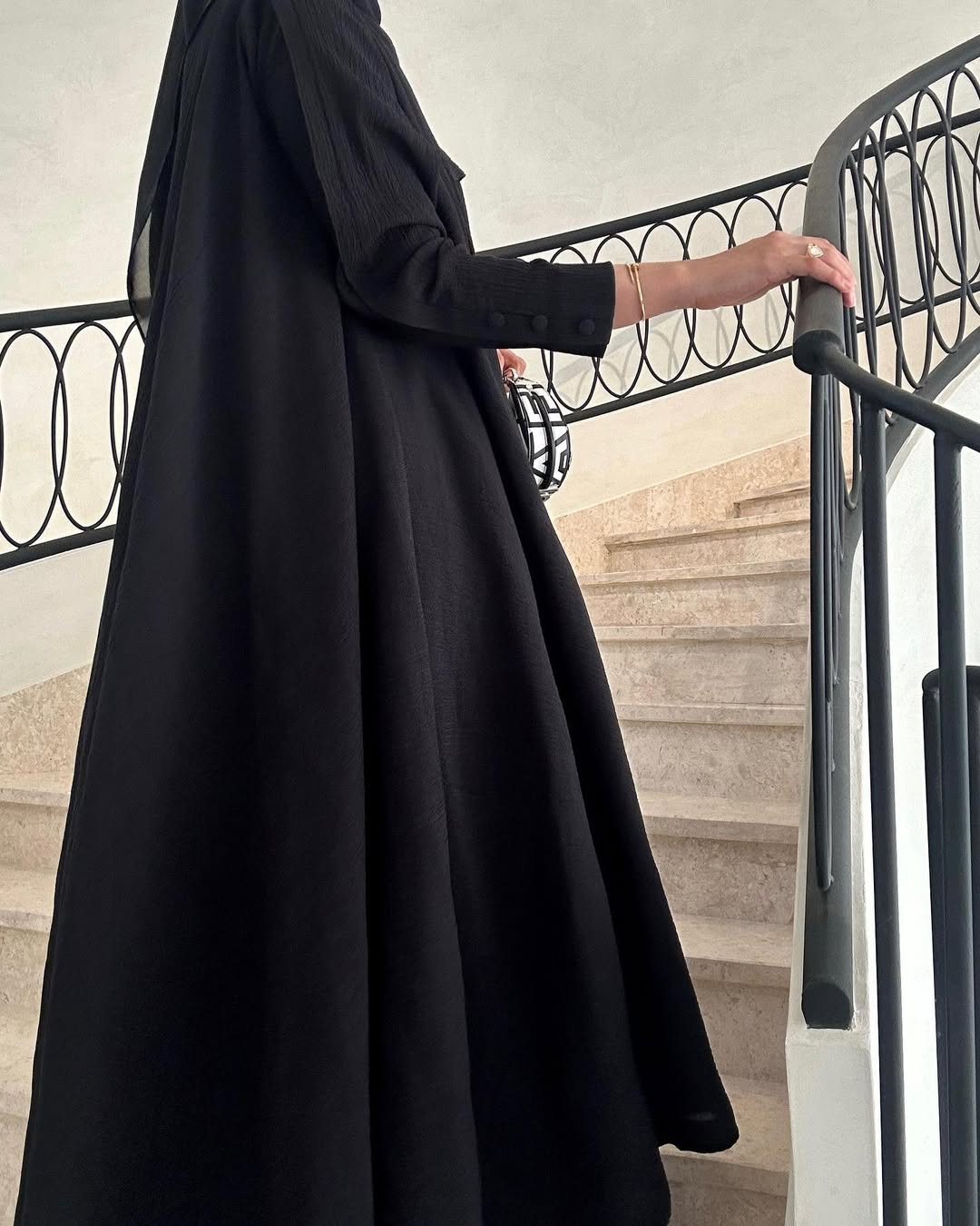 Black Plain Summer Abaya 012