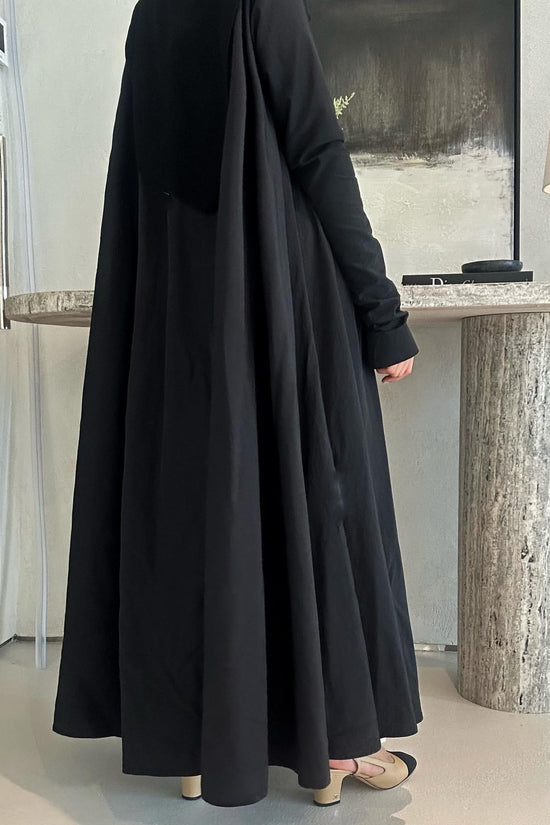 Black Plain Summer Abaya 011