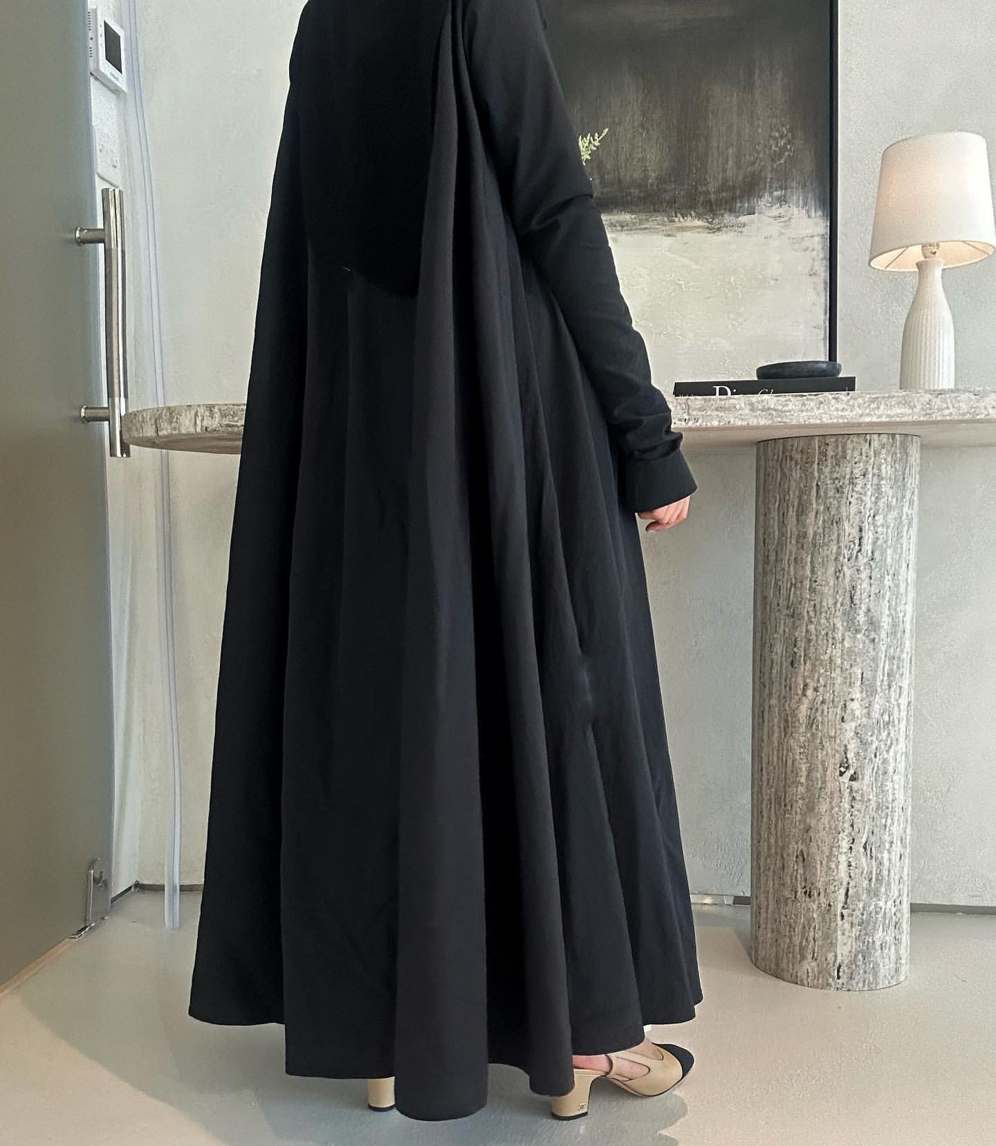 Black Plain Summer Abaya 011